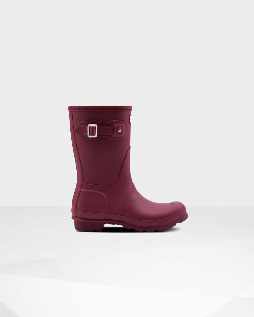 Hunter Original Short Mid-Calf Women's Rain Boots NZ-34688C Claret/Red